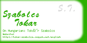 szabolcs tokar business card